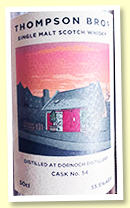 Dornoch 4 yo 2018/2022 (55.5%, OB, cask #54, 1st fill 100L ex-bourbon cask, 178 bottles)