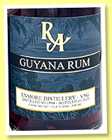 Enmore 1994/2020 'VSG' (51.4%, Rum Artesanal, Guyana, cask #197, 249 bottles) Enmore 1994/2020 'VSG' (51.4%, Rum Artesanal, Guyana, cask #197, 249 bottles)