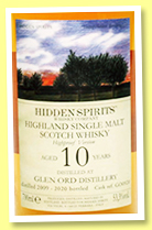Glen Ord 10 yo 2009/2020 (53.3%, Hidden Spirit, refill sherry, cask #GO0920, 270 bottles) Glen Ord 10 yo 2009/2020 (53.3%, Hidden Spirit, refill sherry, cask #GO0920, 270 bottles)