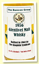 Glenlivet 1956/1968 (80 proof, The Knapkin Syndicate)
