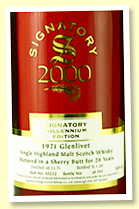 Glenlivet 28 yo 1971/2000 (51.8%, Signatory Vintage, Millenium Edition, cask #10222, sherry butt, 392 bottles)
