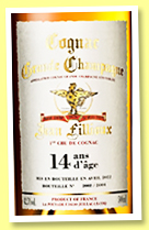 Jean Fillioux 14 ans d'âge 2008/2022 (42.5%, OB, grande champagne)