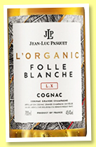 Jean-Luc Pasquet 'L'Organic Folle Blanche L.X' (47.6%, OB, Grande Champagne, +/-2022) 