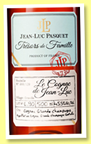 Jean-Luc Pasquet 'Le Cognac de Jean-Luc' (45.5%, OB, Grande Champagne, L.90's,  2022) 