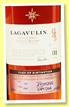 Lagavulin 31 yo 1991/2022 (49.2%, OB, Cask of Distinction for 50th anniversary of the family of The Whisky Exchange's co-founders, first-fill PX sherry hogshead, cask #P504, 264 bottles) Lagavulin 31 yo 1991/2022 (49.2%, OB, Cask of Distinction for 50th anniversary of the family of The Whisky Exchange's co-founders, first-fill PX sherry hogshead, cask #P504, 264 bottles)