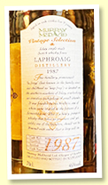 Laphroaig 9 yo 1987/1996 (46%, Murray McDavid, bourbon) Laphroaig 9 yo 1987/1996 (46%, Murray McDavid, bourbon)
