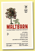 Littlemill 33 yo 1989/2022 'The 26 #9' (50.1%, Maltbarn, bourbon cask, 37 bottles)