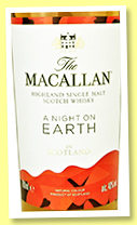 Macallan 'A Night On Earth In Scotland' (43%, OB, released for Hogmanay 2022) Macallan 'A Night On Earth In Scotland' (43%, OB, released for Hogmanay 2022)