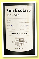 Ron Esclavo 'XO Cask' (65%, World Class Spirits, Dominican Republic, small batch, batch #10, 4937 bottles, +/-2020) 