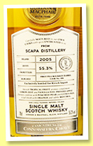 Scapa 17 yo 2005/2022 (55.3%, Gordon & MacPhail Connoisseurs Choice for Kirsch Import, 1st fill bourbon, cask #486, 196 bottles) Scapa 17 yo 2005/2022 (55.3%, Gordon & MacPhail Connoisseurs Choice for Kirsch Import, 1st fill bourbon, cask #486, 196 bottles)
