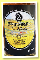 Springbank 11 yo 'Local Barley' (55.1%, OB, 15,000 bottles, 2022) Springbank 11 yo 'Local Barley' (55.1%, OB, 15,000 bottles, 2022)