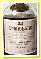 Springbank 21 yo (46%, OB, 'Headley G Wright', for Taiwan, +/-1992) Springbank 21 yo (46%, OB, 'Headley G Wright', for Taiwan, +/-1992)