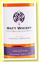 Tomintoul 12 yo 2010 (58.4%, Watt Whisky, Ruby Port finish, 282 bottles) Tomintoul 12 yo 2010 (58.4%, Watt Whisky, Ruby Port finish, 282 bottles)