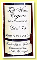 Vallein Tercinier 'Lot 73' (54.4%, OB, selected by Wu Dram Clan for Flickenschild, petite champagne, 102 bottles, 2022) 