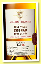 Vallein Tercinier 'Lot 96' (49.7%, OB, grande champagne, single cask, 2023) 