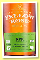 Yellow Rose Rye (45%, OB, USA, Texas rye, +/-2022) 