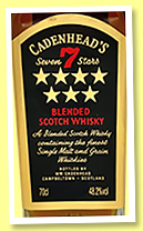 7 Stars 30 yo 'Cask Strength' (48.2%, Cadenhead, blended Scotch, sherry, 2023) 7 Stars 30 yo 'Cask Strength' (48.2%, Cadenhead, blended Scotch, sherry, 2023)
