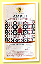 Amrut 'Master Distiller's Reserve' (50%, OB, single cask, limited edition 2023) Amrut 'Master Distiller's Reserve' (50%, OB, single cask, limited edition 2023)