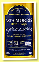 Auchentoshan 24 yo 1998/2022 (54%, Asta Morris, Heritage, bourbon cask, cask #AM166, 164 bottles)