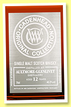 Aultmore-Glenlivet 12 yo (46%, Cadenhead, Original Collection, bourbon then fino & manzanilla, 2023) Aultmore-Glenlivet 12 yo (46%, Cadenhead, Original Collection, bourbon then fino & manzanilla, 2023)