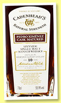 Balmenach-Glenlivet 10 yo 2013/2023 (55.9%, Cadenhead, Authentic Collection, PX for 3 years, 276 bottles) 