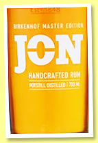 Birkenhof 'JON' (42%, OB, Germany, handcrafted rum, +/-2020) Birkenhof 'JON' (42%, OB, Germany, handcrafted rum, +/-2020)