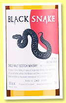 Black Snake 'VAT 6 2nd Venom' (59.3%, Blackadder, blended malt, PX finish, 436 bottles, 2016)