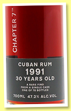 Cuban Rum 30 yo 1991/2021 (47.2%, Chapter 7, Cuba, 78 bottles)