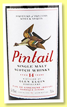 Glen Elgin 14 yo 2008/2023 (54.1%, The Whisky Cellar, Pintail, red floc de Gascogne finish, cask #3010; 298 bottles) Glen Elgin 14 yo 2008/2023 (54.1%, The Whisky Cellar, Pintail, red floc de Gascogne finish, cask #3010; 298 bottles)
