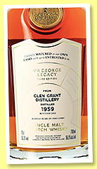 Glen Grant 63 yo 1959/2023 'Mr George Legacy Third Edition' (56.5%, Gordon & MacPhail, first fill sherry butt, cask #3665, 368 bottles) 