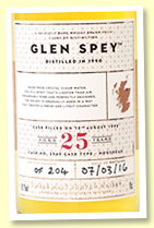Glen Spey 25yo 1990/2016 (48.1%, OB 'Casks of Distinction', cask #2540, hogshead, 204 bottles)
