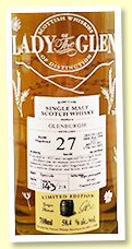 Glenburgie 27 yo 1995/2022 (58.4%, Lady Of The Glen, cask #6721, hogshead, 218 bottles)
Glenburgie 27 yo 1995/2022 (58.4%, Lady Of The Glen, cask #6721, hogshead, 218 bottles)