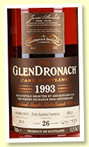 Glendronach 26 yo 1993/2019 (51.1%, OB for The Whisky Exchange 20th Anniversary, cask #6853, PX sherry puncheon, 722 bottles)
Glendronach 26 yo 1993/2019 (51.1%, OB for The Whisky Exchange 20th Anniversary, cask #6853, PX sherry puncheon, 722 bottles)