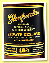 Glenfarclas 'Private Reserve 46th Anniversary' (46%, OB, France, 9,999 bottles, 2022)
