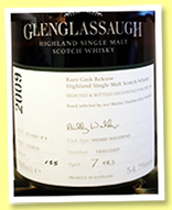 Glenglassaugh 7 yo 2009/2016 (54.7%, OB, Sherry hogshead, Rare Cask Release, cask #R1160, 155 bottles)