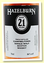 Hazelburn 21 yo (46%, OB, 2022 release, 70% sherry 30% bourbon, 3600 bottles) Hazelburn 21 yo (46%, OB, 2022 release, 70% sherry 30% bourbon, 3600 bottles)