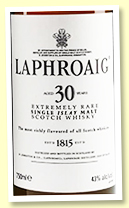 Laphroaig 30 yo (43%, OB, 75cl, +/-1997)