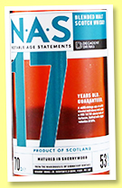 NAS 17 yo (53%, Decadent Drinks, blended malt, sherry, 2023) NAS 17 yo (53%, Decadent Drinks, blended malt, sherry, 2023)
