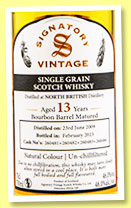 North British 13 yo 2009/2023 (46%, Signatory Vintage for Kirsch Import, bourbon barrel, casks #260481 to 260484) North British 13 yo 2009/2023 (46%, Signatory Vintage for Kirsch Import, bourbon barrel, casks #260481 to 260484)