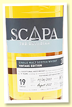 Scapa 19 yo 2003/2022 (56.7%, OB, exclusive to The Whisky Exchange, 1st fill barrels)