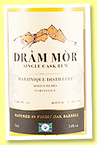 Secret Martinique 6 yo (54%, Dram Mor, cask #08, 240 bottles, 2023) Secret Martinique 6 yo (54%, Dram Mor, cask #08, 240 bottles, 2023)