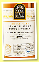 A Secret Speyside 2007/2022 (62.8%, Berry Bros. & Rudd, Kirsch exclusive, butt, cask #13910, 612 bottles) A Secret Speyside 2007/2022 (62.8%, Berry Bros. & Rudd, Kirsch exclusive, butt, cask #13910, 612 bottles)