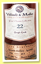 Speyside Distillery 22 yo 1996/2018 (54.8%, Valinch & Mallet, Lost Drams Collection, sherry hogshead, cask #18-2202, 124 bottles)