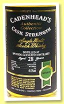 Speyside-Glenlivet 28 yo 1991/2019 (49.3%, Cadenhead, Authentic Collection, hogshead, 294 bottles)