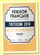 Triticum 2018/2023 (46%, LMDW, Version Française, Cerealis, single grain, wheat whisky, cognac cask, 640 bottles) Triticum 2018/2023 (46%, LMDW, Version Française, Cerealis, single grain, wheat whisky, cognac cask, 640 bottles)