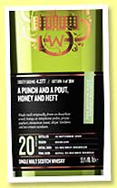 #4.277 20 yo 2000/2021 (55.1%, Scotch Malt Whisky Society, refill bourbon hogshead, 'A punch and a pout, honey and heft', 304 bottles) #4.277 20 yo 2000/2021 (55.1%, Scotch Malt Whisky Society, refill bourbon hogshead, 'A punch and a pout, honey and heft', 304 bottles)