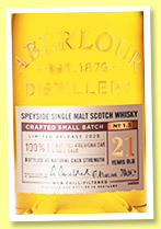Aberlour 21 yo 'Crafted Small Batch No.1.3' (47.4%, OB, LMDW New Vibrations, Limited Release, First Fill American Oak, 2023)
