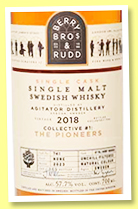 Agitator 2018/2023 (57.7%, Berry Bros. & Rudd, The Pioneers, Sweden, Single Malt, 1st fill sherry hogshead, cask #741, 369 bottles) Agitator 2018/2023 (57.7%, Berry Bros. & Rudd, The Pioneers, Sweden, Single Malt, 1st fill sherry hogshead, cask #741, 369 bottles)