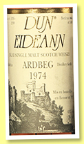 Ardbeg 1974/1992 (43%, Dun Eideann, Auxil Import France, casks #2026-2030, 3,800 bottles) 