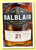 Balblair 21 yo (46%, OB, 2023) Balblair 21 yo (46%, OB, 2023)
